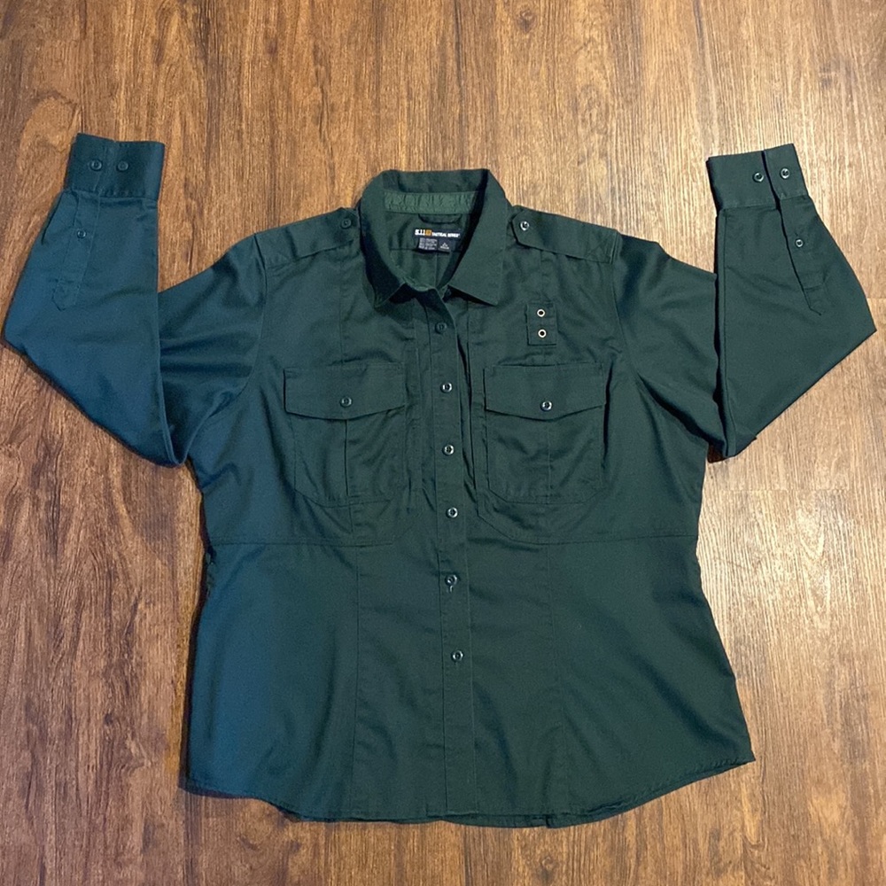 5.11 Tactical Women's Taclite Long Sleeve Shirt, Ripstop Fabric,Spruce Green XL